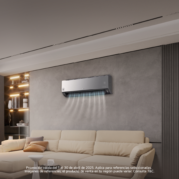 Aire acondicionado LG en sala de estar