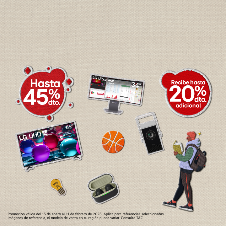 Banner back to school, TVs, monitores, audio LG