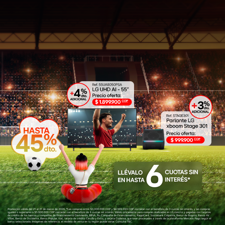 banner promocional TV y audio precios especiales