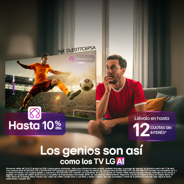 banner promocional TVs LG