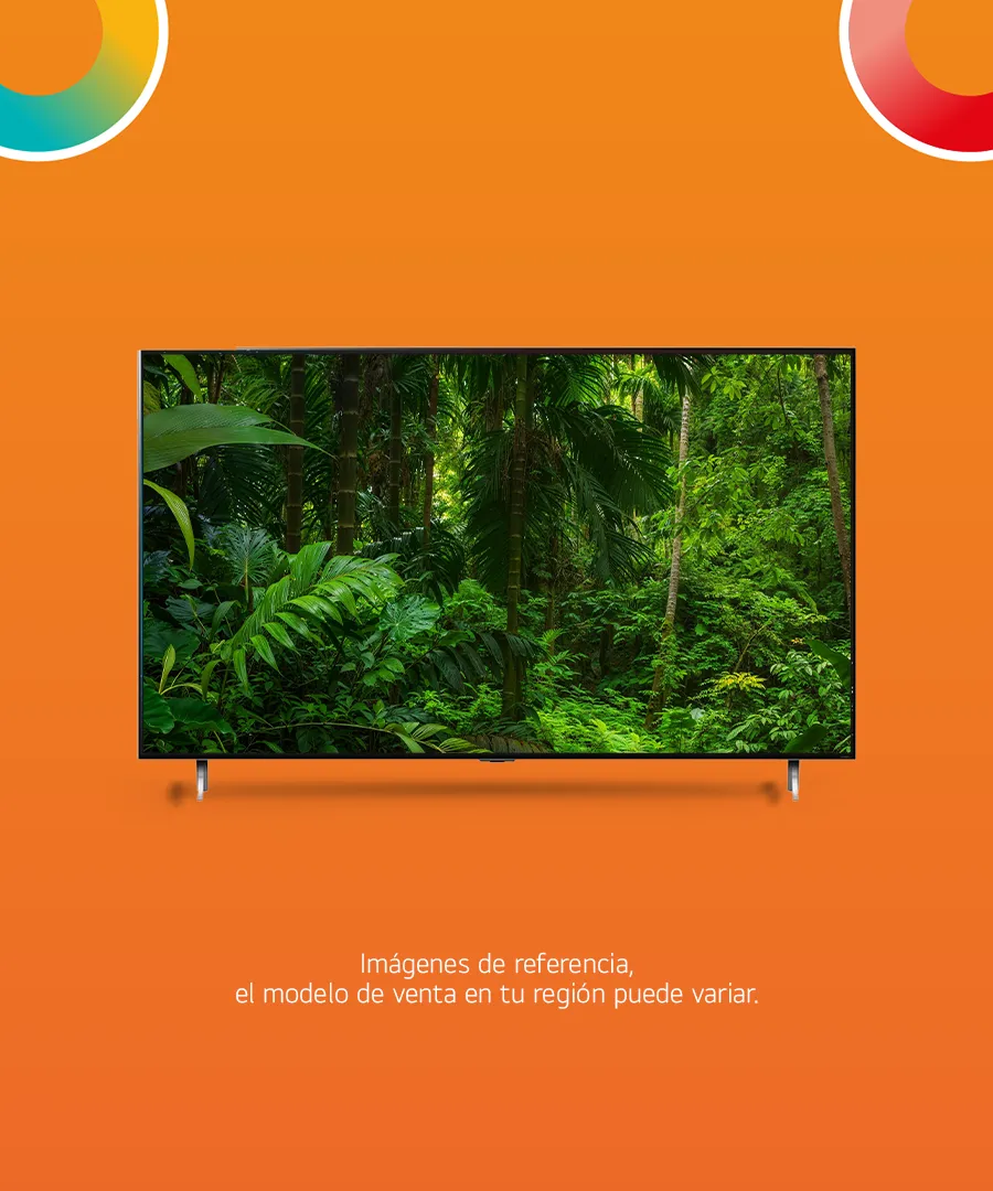 Televisor LG, mostrando selva boscosa