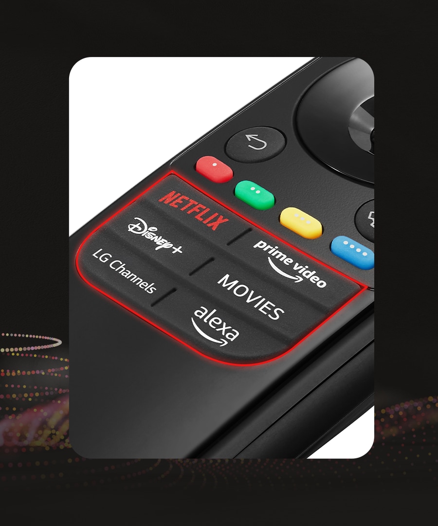 Botones de acceso directo del control remoto LG