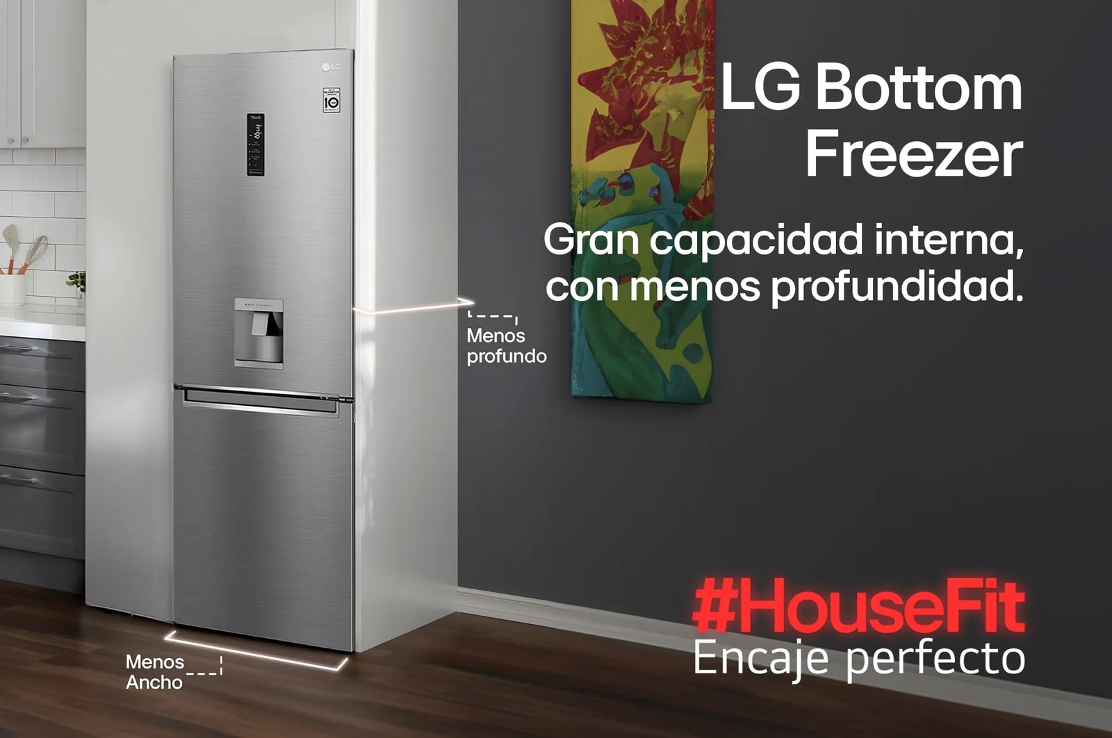 Nevera LG GB37SPP Encaje perfecto en cocina