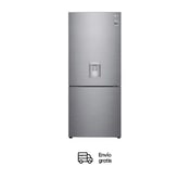 Nevera LG Congelador Inferior 420L Plata Disp. agua  