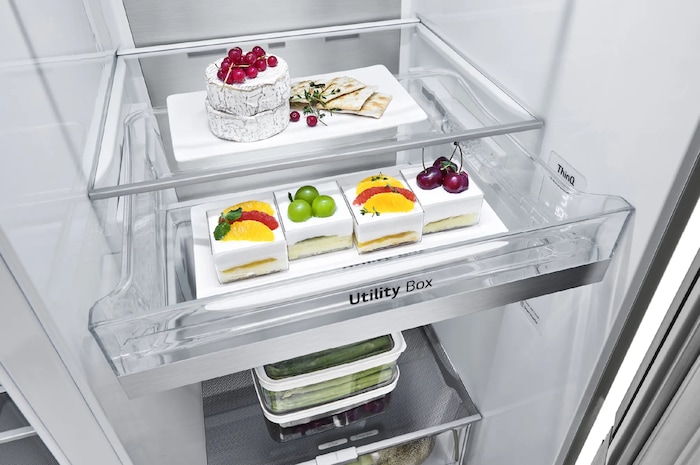 Vista compartimientos Nevecon Side By Side InstaView Door-In-Door LG GS66SXSC