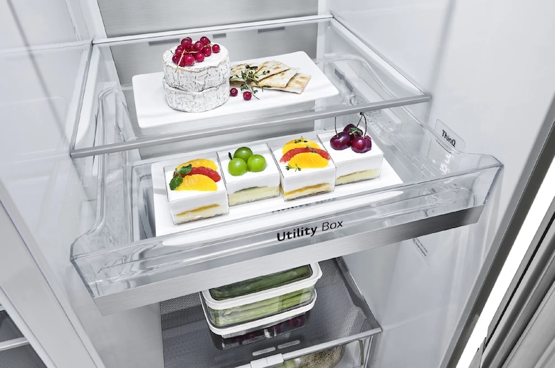 Vista compartimientos Nevecon Side By Side InstaView Door-In-Door LG GS66SXSC