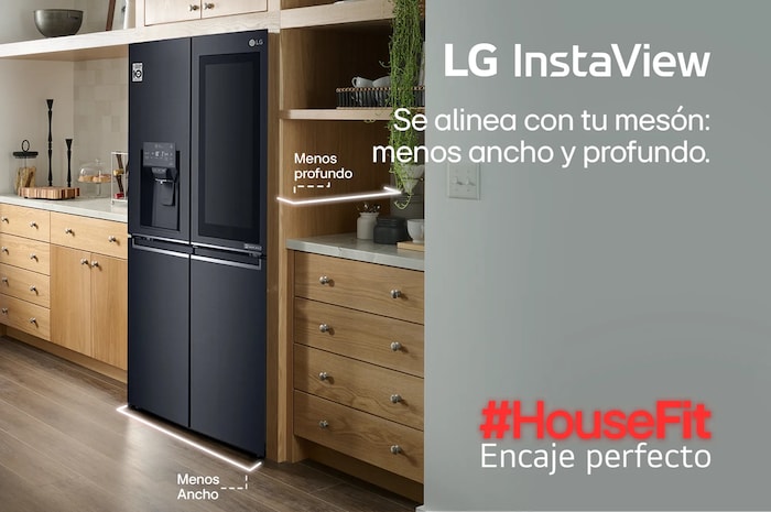 Nevecón LG LM57SXT encaja perfecto en cocina