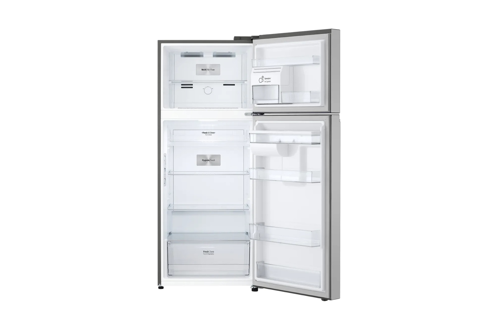 Nevera LG VT40APYC con puertas abiertas