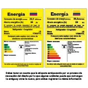 Tarjeta de consumo energético de la nevera LG VT40APYC