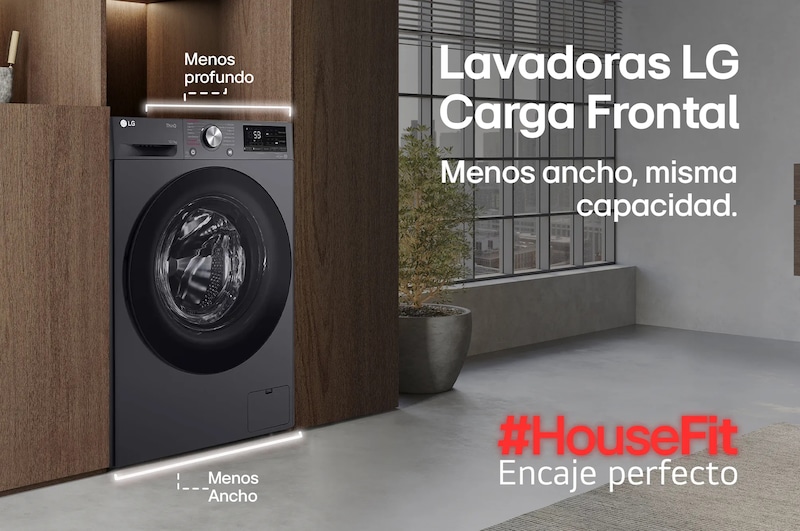 Lavadora LG encaje perfecto en zona de lavado
