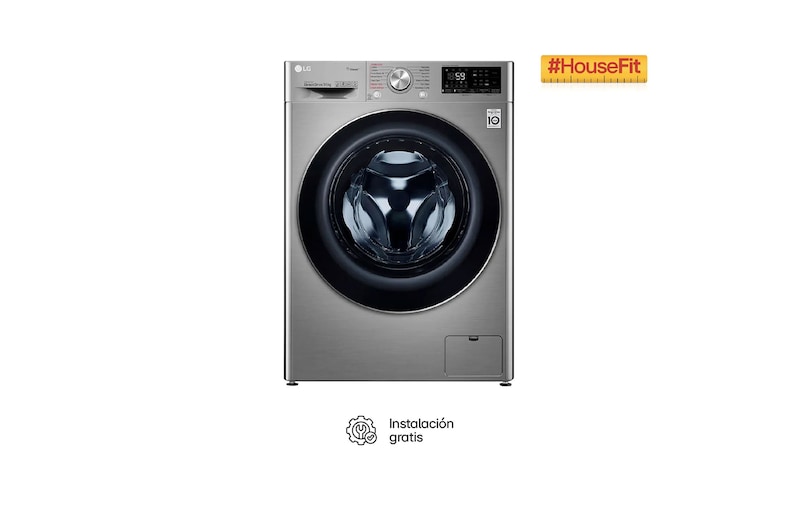 Vista frontal de Lavadora carga Frontal 2 en 1 - 14Kg/30lbs - AIDD - Plata WD14VVC4S6