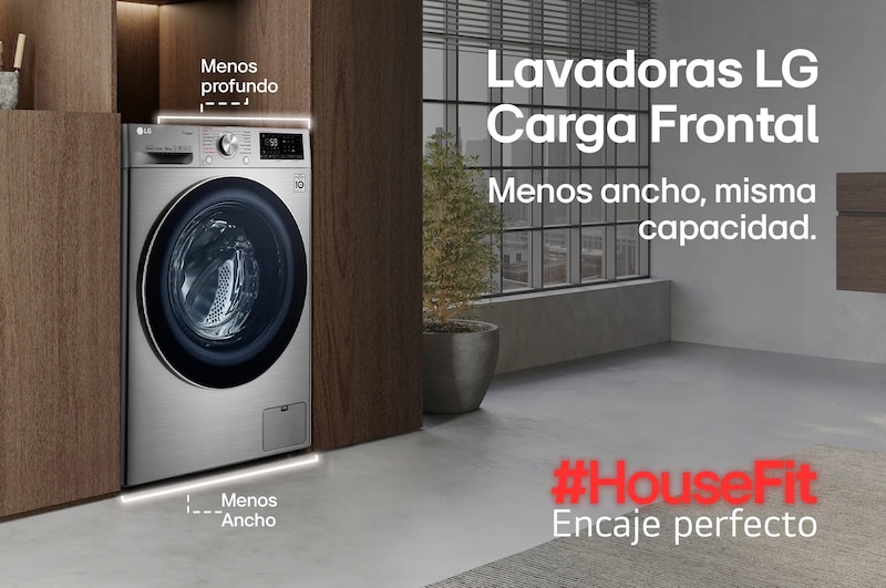 Lava-secadora LG encaje perfecto en zona de lavado WD14VVC4S6