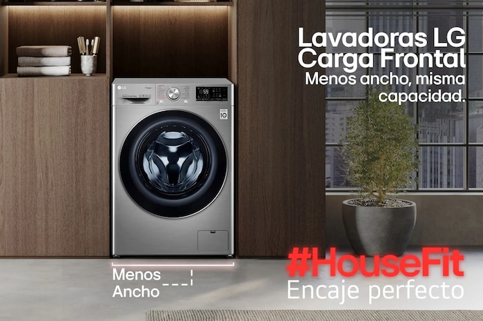 Lavadora LG WD16EG2S6 encaje perfecto en zona de lavado