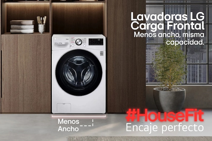 Lavasecadora Lg encaje perfecto en zona de lavado