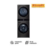 LG WashTower - Lavadora 25Kg & secado 22Kg - AI - color Negro