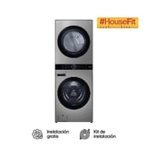 LG WashTower (25kg/55lbs) & Secadora (22kg/48lbs) AIDD, Color Silver