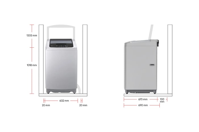Imagen de instalación lavadora carga superior wt13dpbk