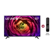 Vista Frontal TV LG UHD AI 50", incluye Magic Remote