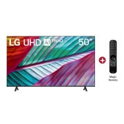 Vista Frontal TV LG UHD AI 50", incluye Magic Remote