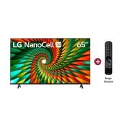 Vista frontal LG NanoCell AI 65", incluye Magic Remote