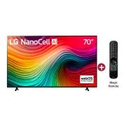 Vista frontal televisor LG NanoCell 70", incluye Magic Remote