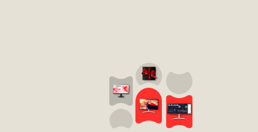 Monitores LG, en fondo gris, con icono de envío gratis