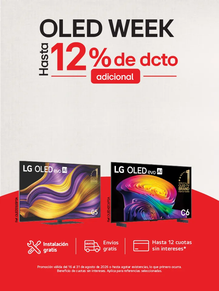 Banner de descuentos OLED WEEK LG