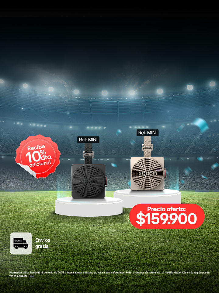 Audio LG sobre de un campo de fútbol