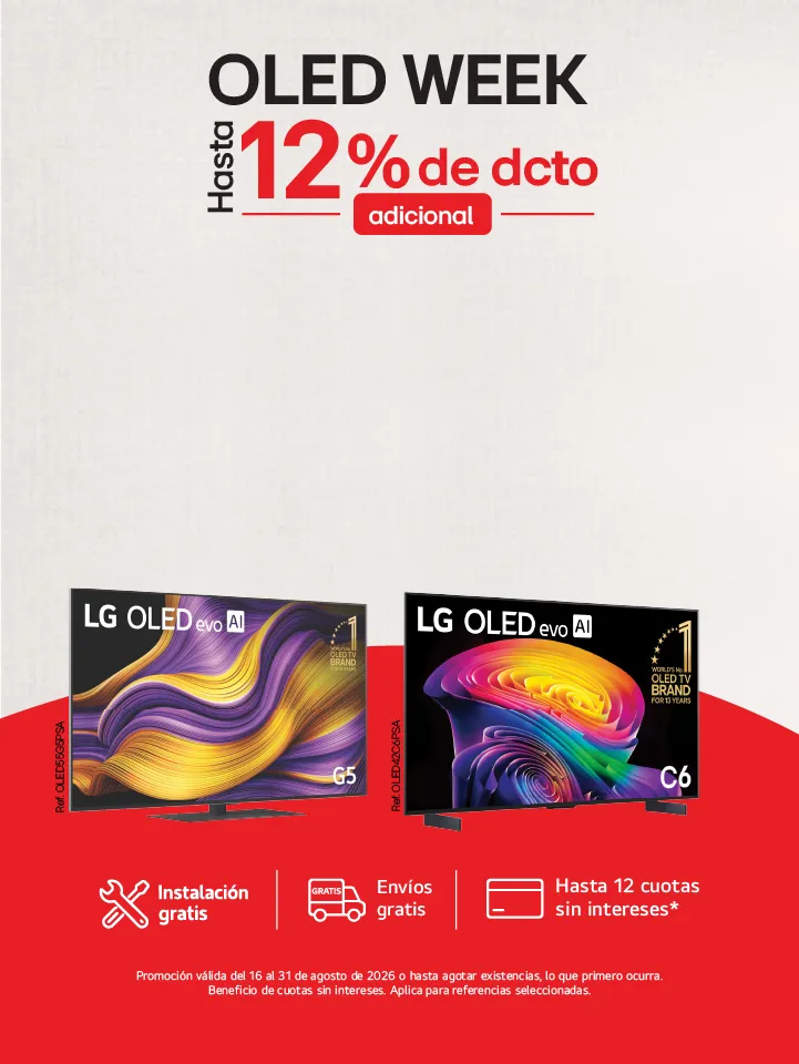 Banner de descuentos OLED WEEK LG