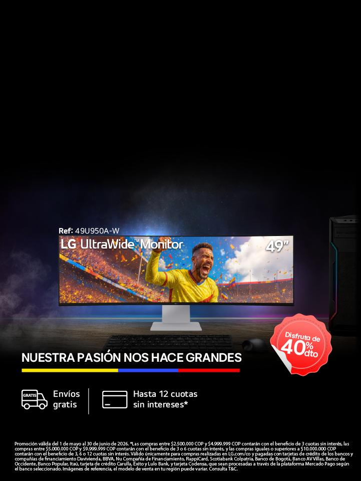 Banner promocional mundial monitores LG