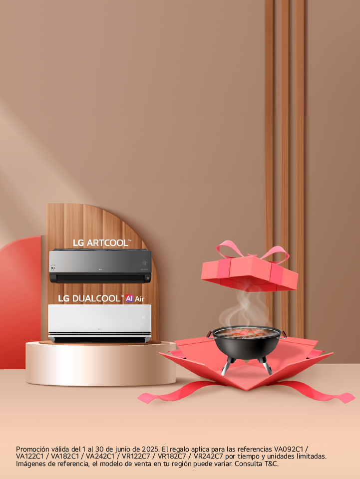 Aires acondicionados LG con regalo de asador de mesa