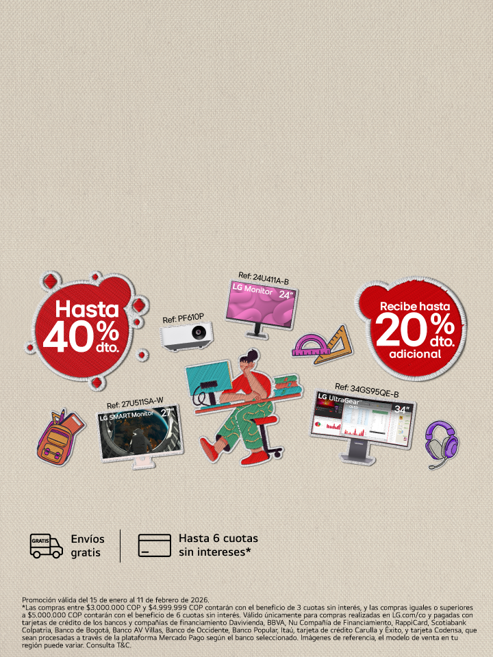 banner promocional Back to school Monitores y Proyectores