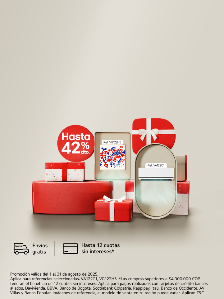 Festival de descuentos LG con Aires Acondicionados porcentaje de descuento 42% 