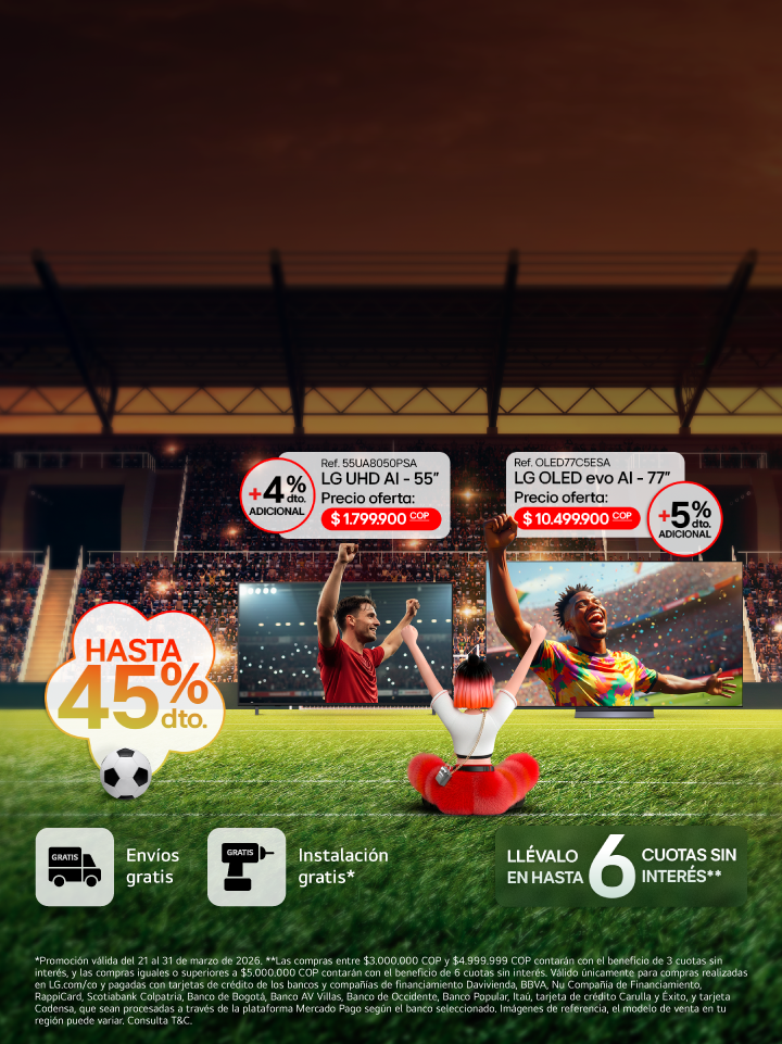 banner promocional TVs y Audio LG