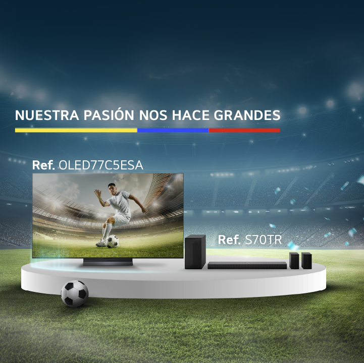 banner promocional de combos TVs y Audio LG