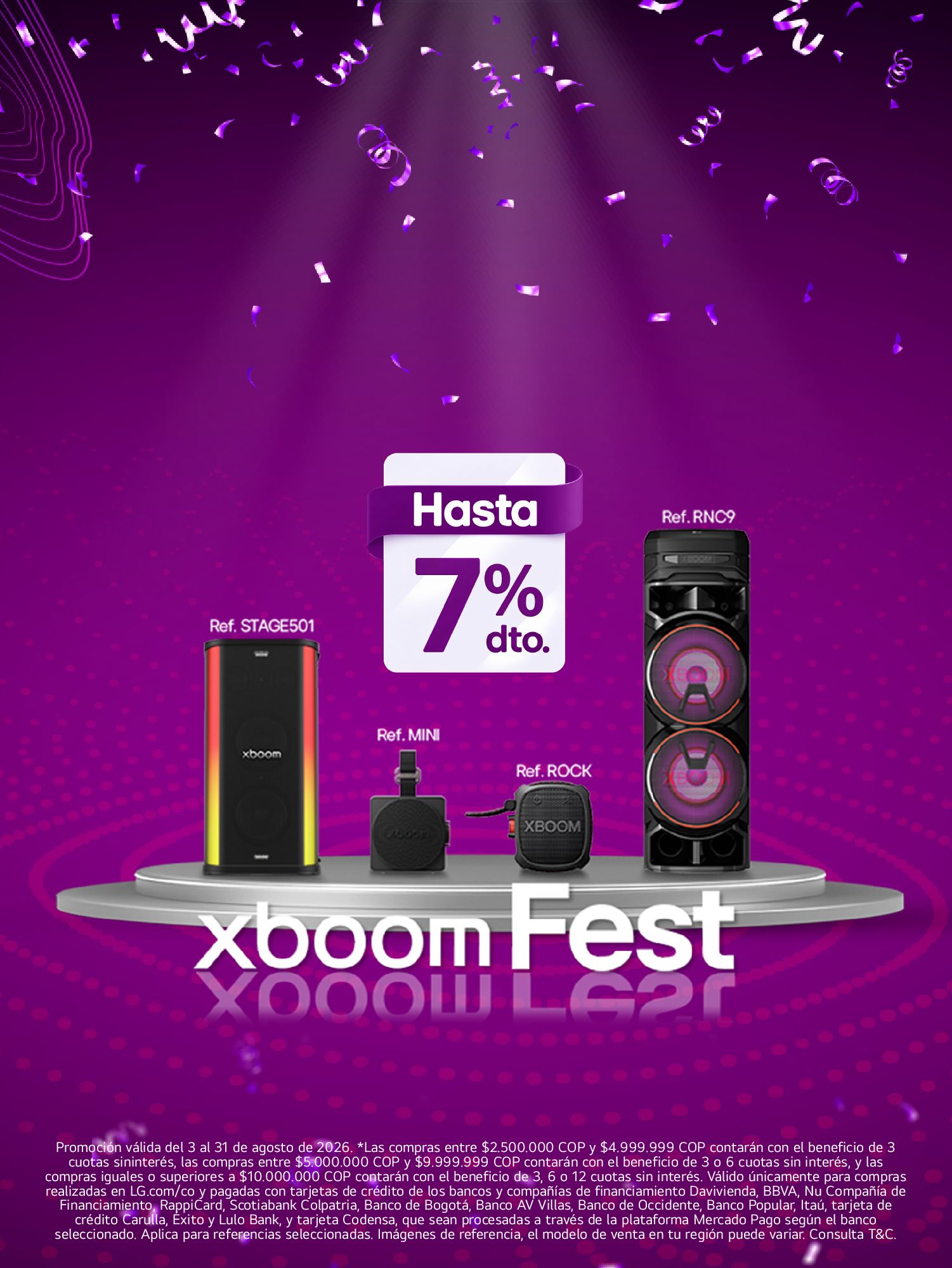 Promo Xboom Fest parlantes LG