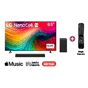 Vista frontal de Combo TV 65NANO80TSA 4K NanoCell WebOS + Barra de sonido S40T 65NANO80TSA.S40T