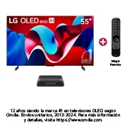 Vista frontal de Combo exclusivo TV 55 pulgadas OLED C4 + Parlante LG XBOOM XG7 OLED55C4PSA.XG7