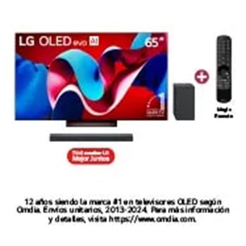 Vista frontal de Combo TV OLED65C4PSA 120Hz WebOS 24 + Barra de sonido SC9S-Dolby Atmos OLED65C4PSA.SC9S