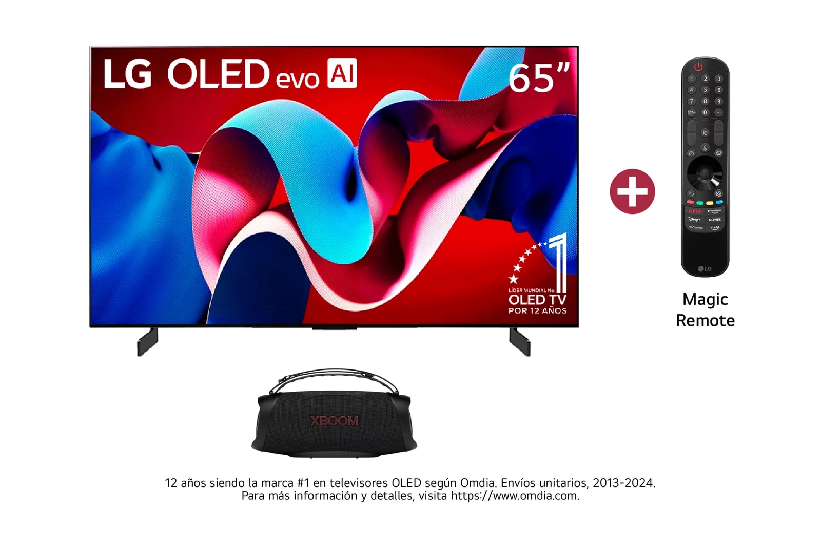 Combo de TV LG OLED evo AI 65" y XBOOM LG, incluye Magic Remote