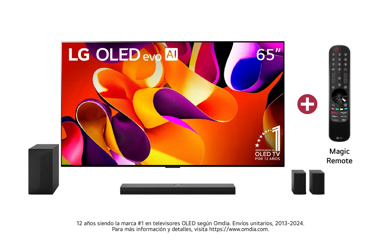 Combo de TV LG OLED evo AI 65" y SoundBar LG, incluye Magic Remote