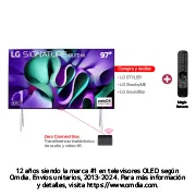 Vista frontal TV OLED LG 97" incluye Magic Remote