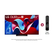 Vista frontal TV OLED LG con Magic Remote