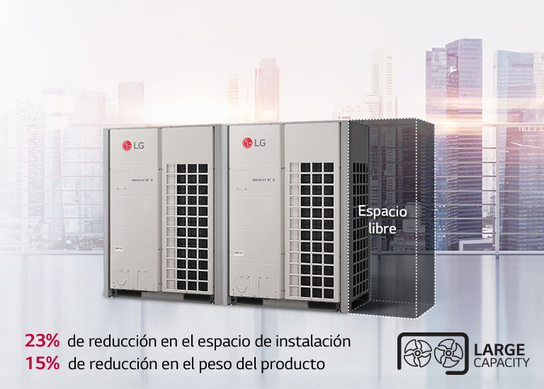 Instalación flexible con una unidad exterior de gran capacidad1
