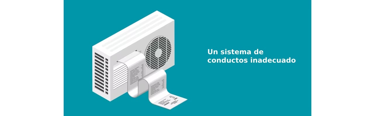 Ductos inadecuados de HVAC