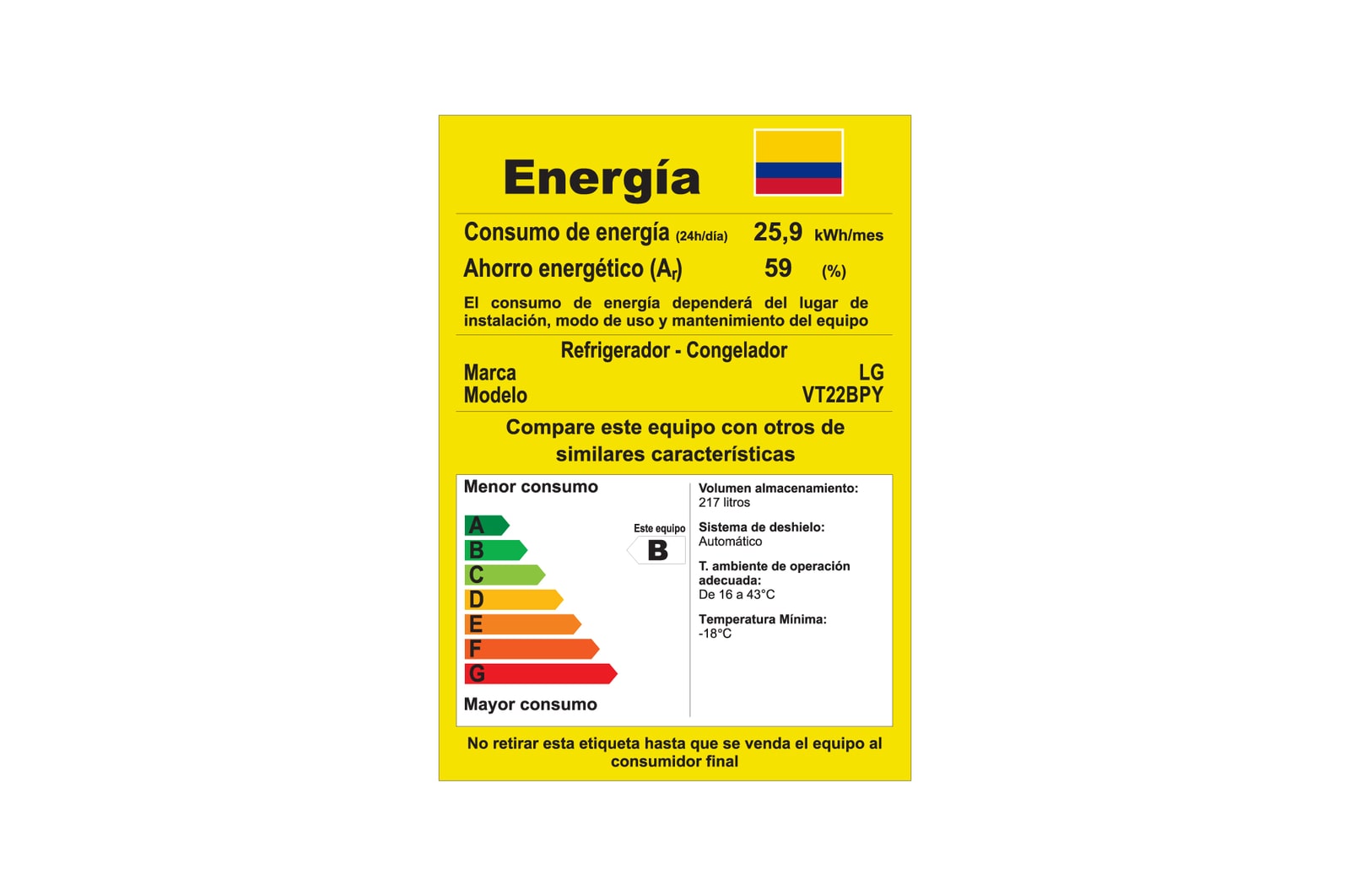 LG 217L Top Freezer Refrigerator Essence Matte Black, VT22BPY