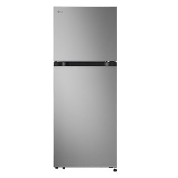 Vista frontal de Nevera Congelador Superior LG 243L Plata Mate LinearCooling VT24BPY