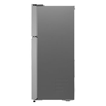 Side view of 217L Top Freezer Refrigerator Essence Matte Black with LinearCooling and Deodorizer.