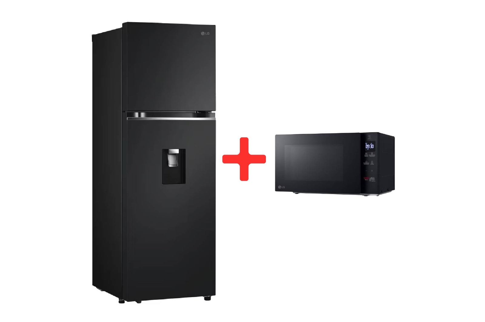 Vista frontal de Combo Nevera - DoorCooling - 334lts & Microondas - 20lts - NeoChef VT34KPM.MS2032G