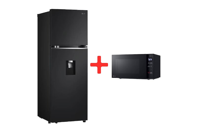 Vista frontal de Combo Nevera - DoorCooling - 334lts & Microondas - 20lts - NeoChef VT34KPM.MS2032G